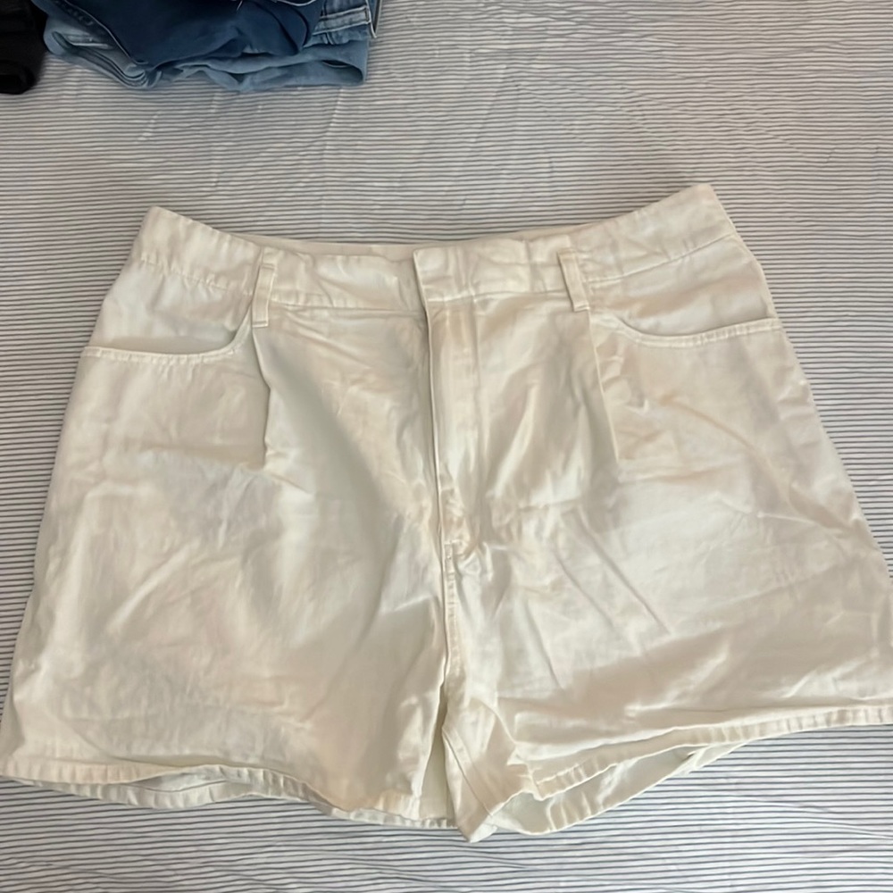 UNIQLO White Jean Shorts
